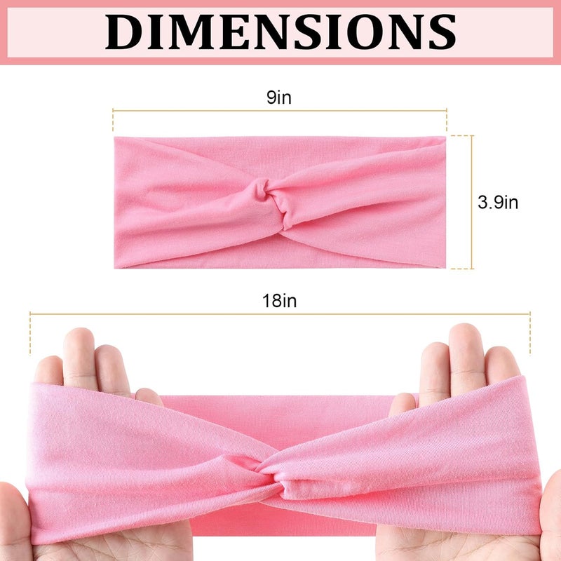 Luuao 12 Pcs Stretchy Sport Headbands for Women,Absorbed Sport Headband Soft Twist Knotted Headbands for Yoga, Workout Daily Life - Image 2